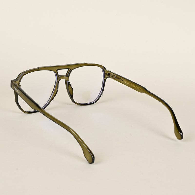Voyage Maverick Transparent Green Wayfarer Eyeglasses for Men & Women (TR85207MG4712-C3)