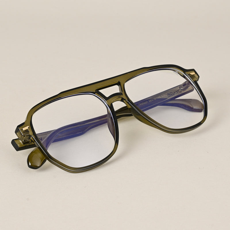 Voyage Maverick Transparent Green Wayfarer Eyeglasses for Men & Women (TR85207MG4712-C3)