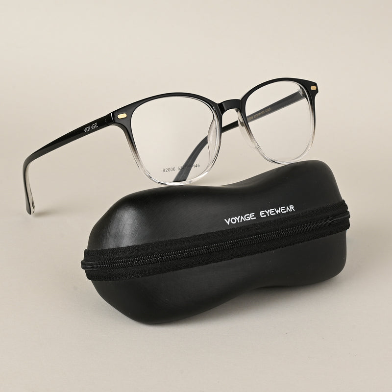 Voyage Black & Clear Square Eyeglasses for Men & Women (92006MG4725-C4)