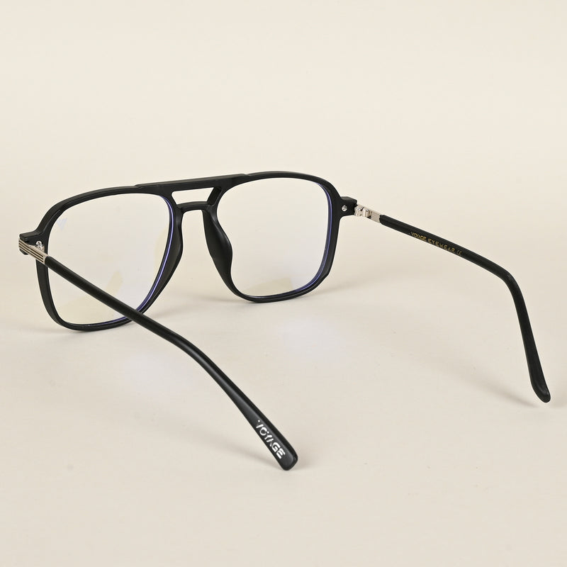 Voyage Maverick Matt Black Wayfarer Eyeglasses for Men & Women (TR83045MG4707-C4)