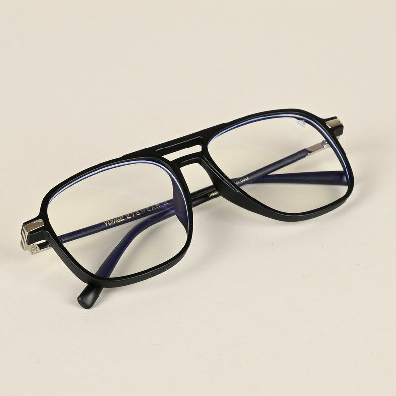 Voyage Maverick Matt Black Wayfarer Eyeglasses for Men & Women (TR83045MG4707-C4)
