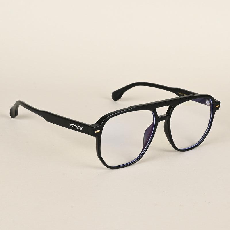 Voyage Maverick Matt Black Wayfarer Eyeglasses for Men & Women (TR85207MG4714-C4)