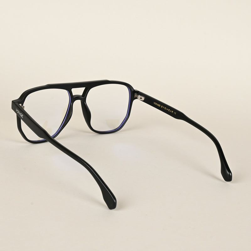 Voyage Maverick Matt Black Wayfarer Eyeglasses for Men & Women (TR85207MG4714-C4)