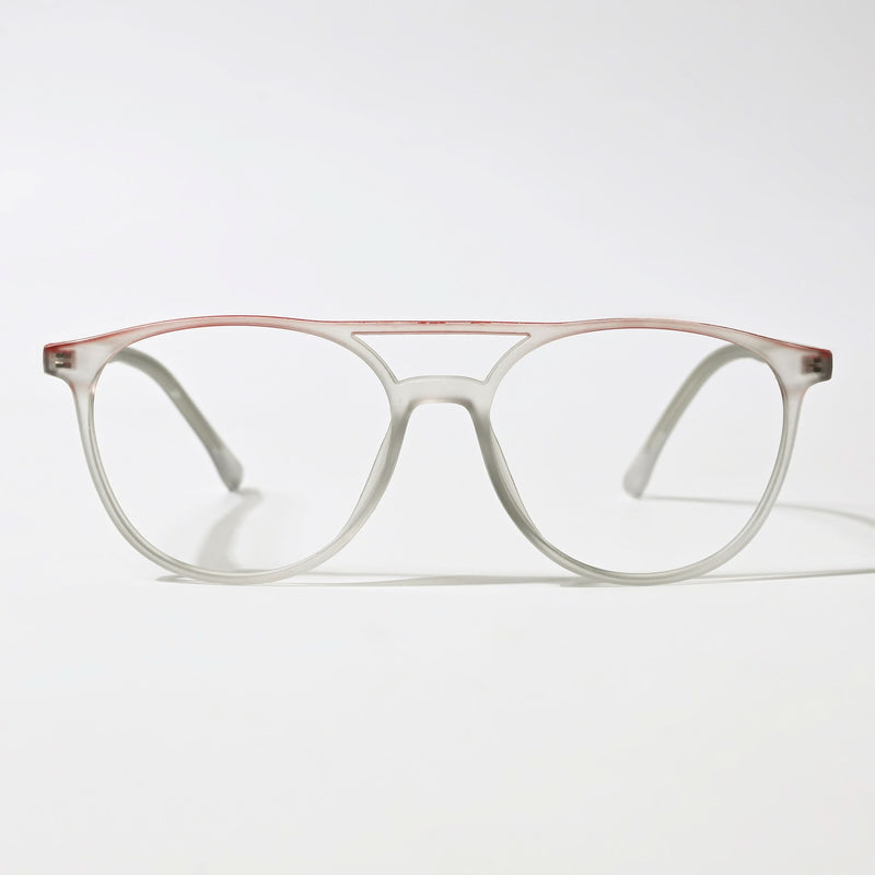 Eyejack Swift Grey & Red Oval Eyeglasses for Men & Women (MB23002CL141-C6)