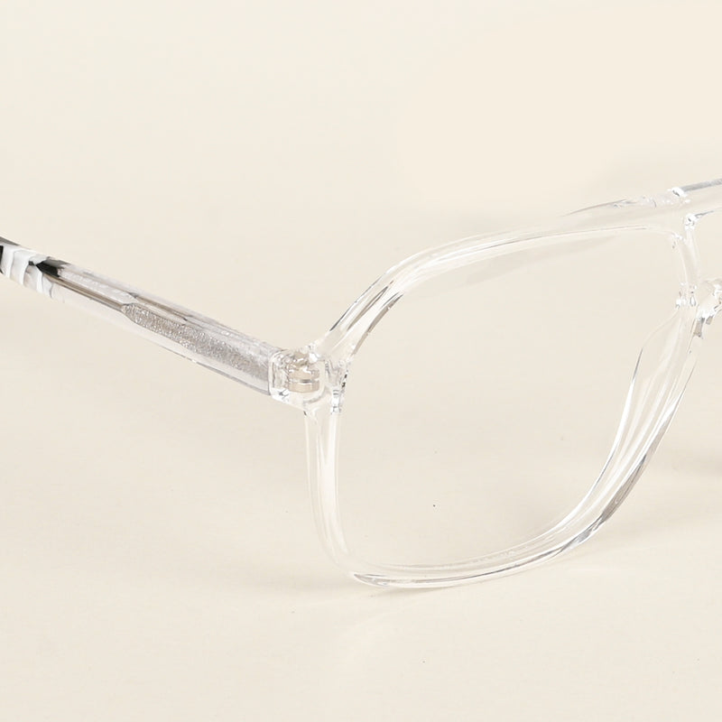Voyage Maverick Transparent & Black Wayfarer Eyeglasses for Men & Women (V42006MG4802-C3)