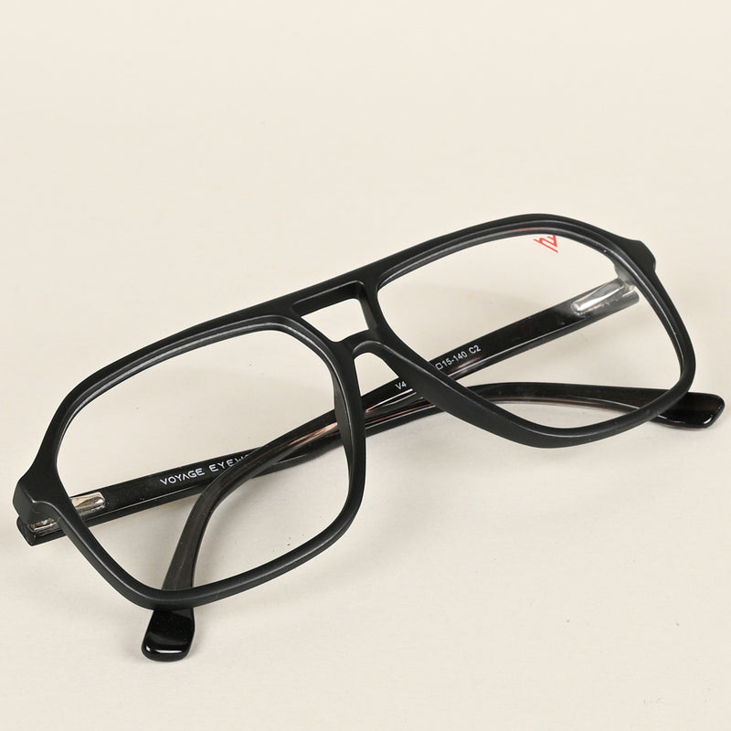 Voyage Maverick Matt Black Wayfarer Eyeglasses for Men & Women (V42006MG4801-C2)