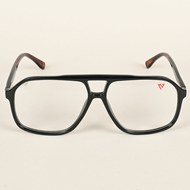 Voyage Maverick Shine Black Wayfarer Eyeglasses for Men & Women (V42006MG4800-C1)