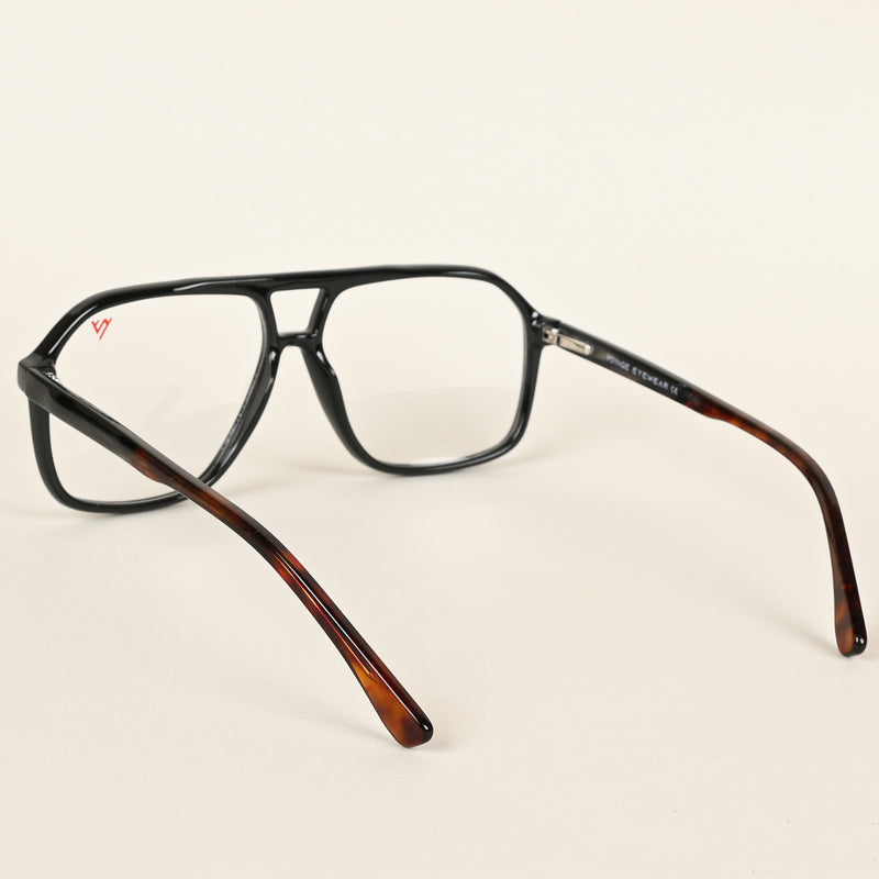 Voyage Maverick Shine Black Wayfarer Eyeglasses for Men & Women (V42006MG4800-C1)