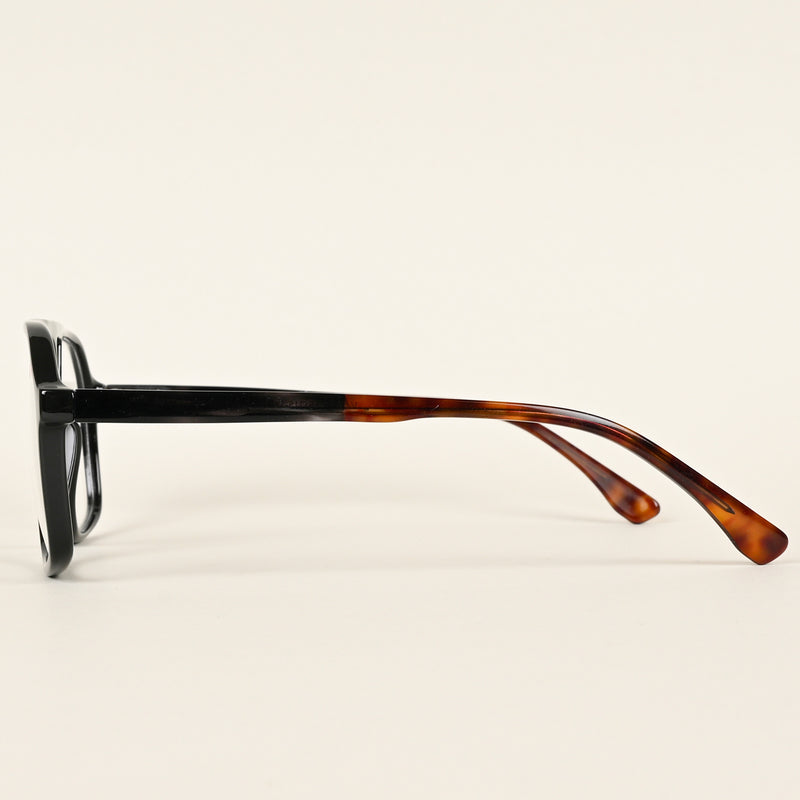 Voyage Maverick Shine Black Wayfarer Eyeglasses for Men & Women (V42006MG4800-C1)