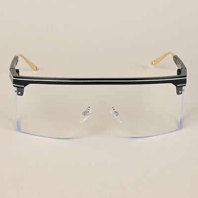 Voyage Black & White Wayfarer Eyeglasses for Men & Women (11388MG5211-C1)