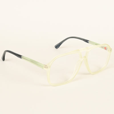 Voyage Maverick Transparent Yellow Wayfarer Eyeglasses for Men & Women (V42006MG4803-C4)