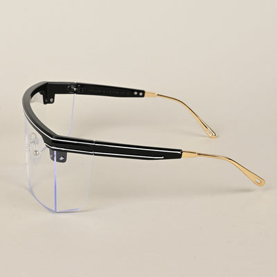 Voyage Black & White Wayfarer Eyeglasses for Men & Women (11388MG5211-C1)