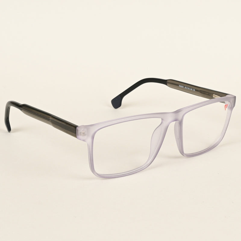 Voyage Transparent Purple Square Eyeglasses for Men & Women (V42001MG4770-C6)