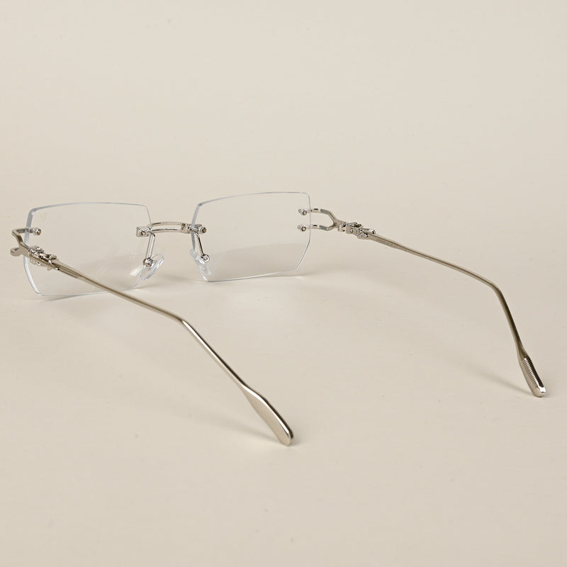 Voyage Rimless Rectangle Eyeglasses for Men & Women (98063MG5161-C2)