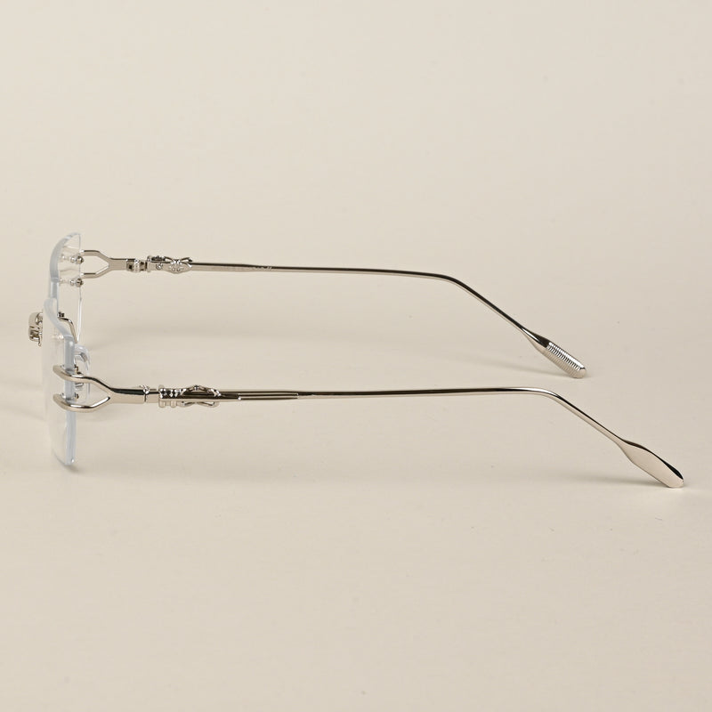 Voyage Rimless Rectangle Eyeglasses for Men & Women (98063MG5161-C2)