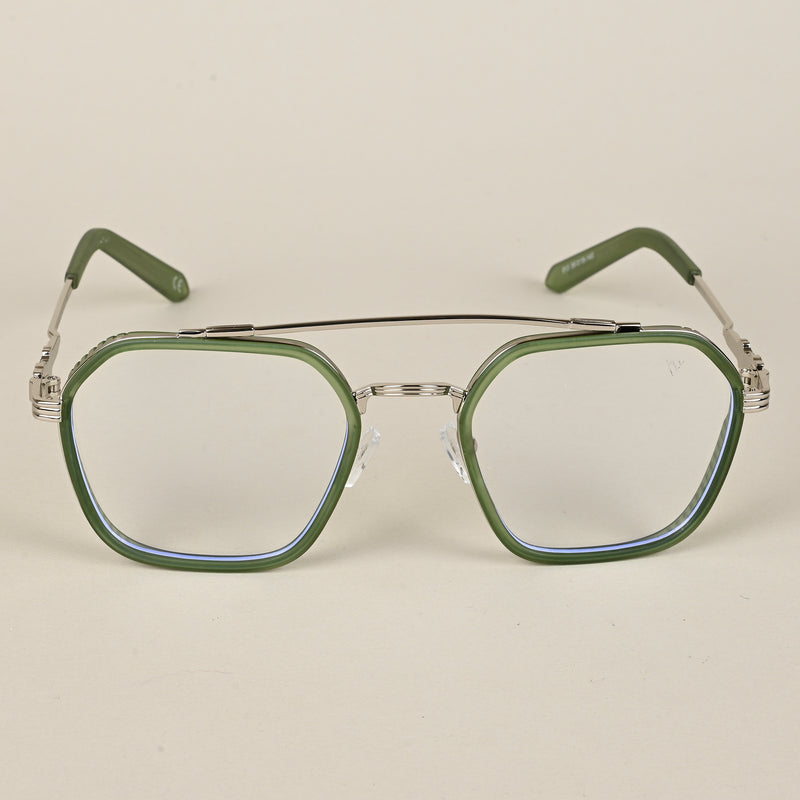 Voyage Green & Silver Wayfarer Eyeglasses for Men & Women (913MG5170-C5)