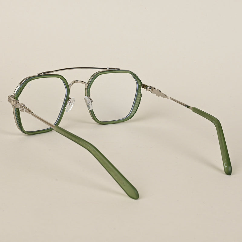 Voyage Green & Silver Wayfarer Eyeglasses for Men & Women (913MG5170-C5)