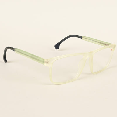 Voyage Transparent Yellow Square Eyeglasses for Men & Women (V42001MG4768-C4)