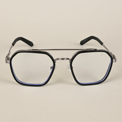 Voyage Black & Grey Wayfarer Eyeglasses for Men & Women (913MG5167-C2)