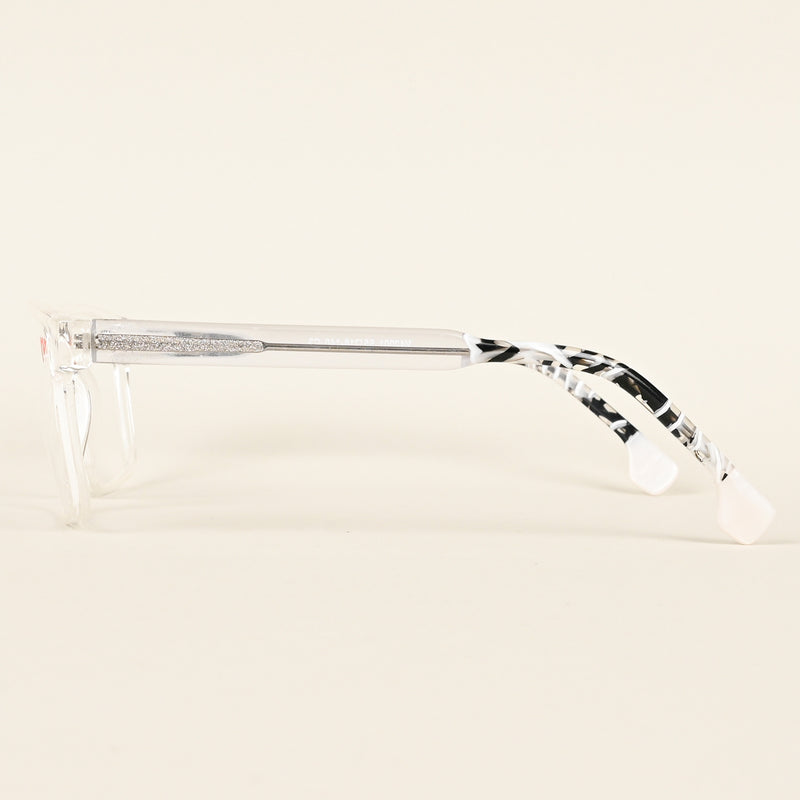 Voyage Transparent & Black Square Eyeglasses for Men & Women (V42001MG4767-C3)