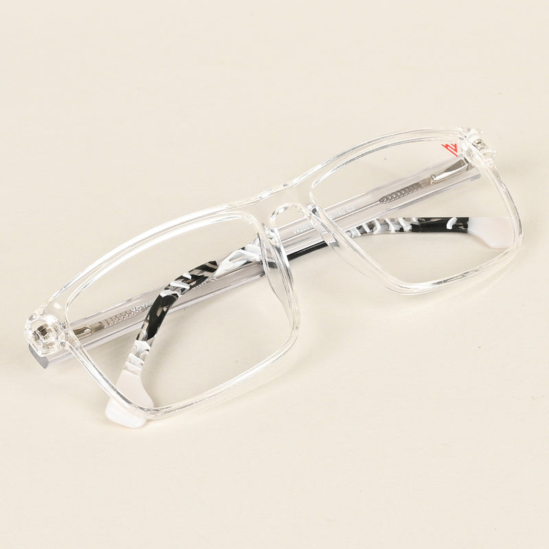 Voyage Transparent & Black Square Eyeglasses for Men & Women (V42001MG4767-C3)