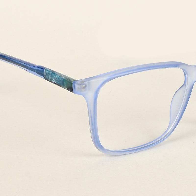 Voyage Transparent Blue Square Eyeglasses for Men & Women (V42002MG4776-C5)