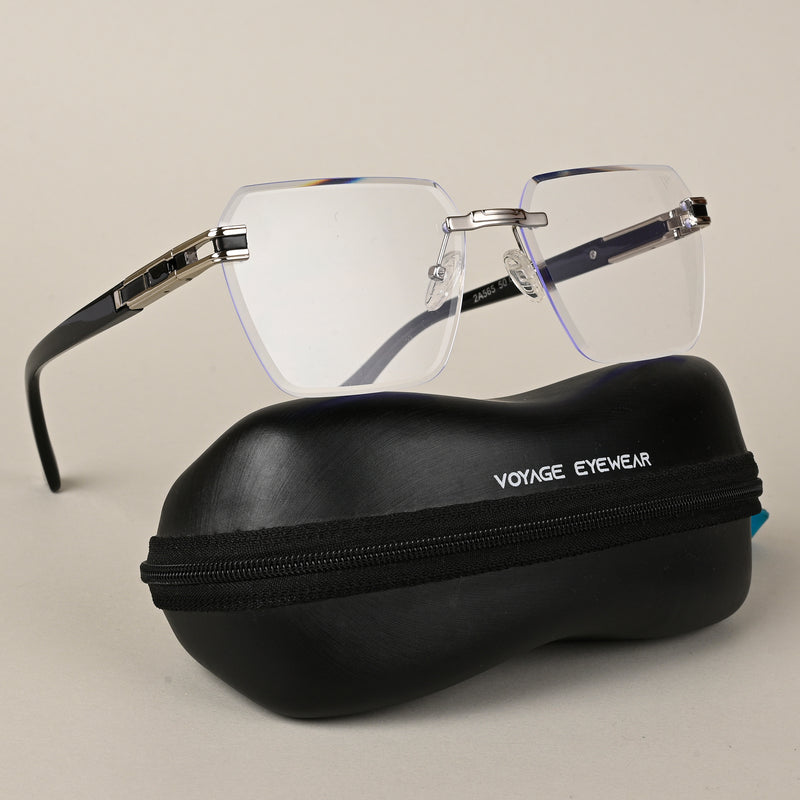 Voyage Rimless Square Eyeglasses for Men & Women (2A565MG5160-C1)