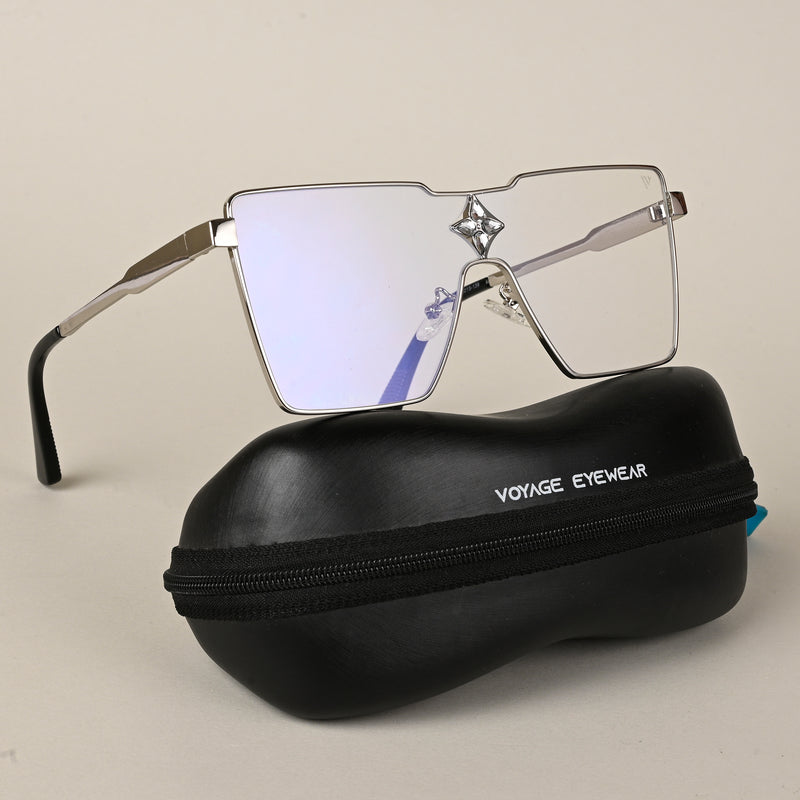 Voyage Silver Wayfarer Eyeglasses for Men & Women (2A621MG5159-C1)