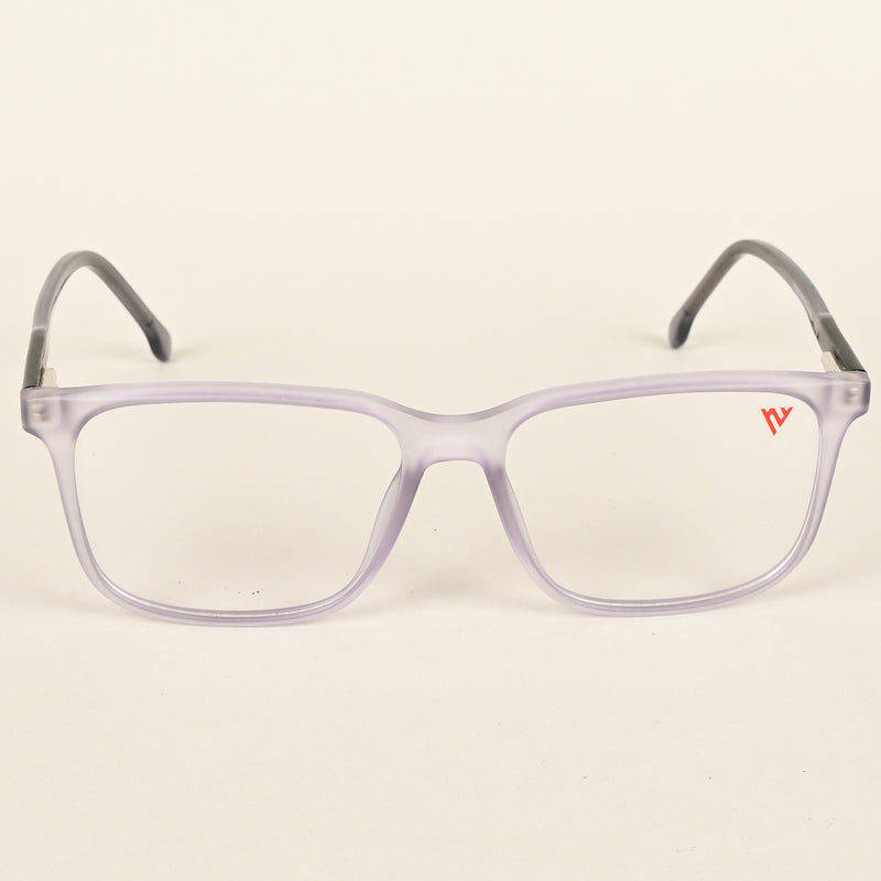 Voyage Transparent Purple Square Eyeglasses for Men & Women (V42002MG4777-C6)