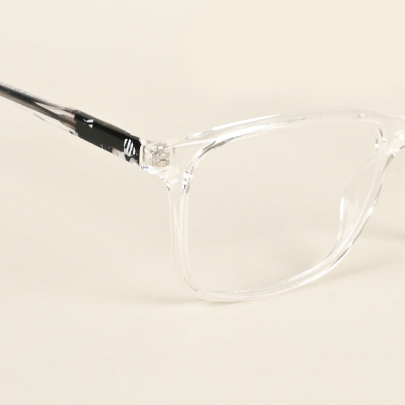 Voyage Transparent & Black Square Eyeglasses for Men & Women (V42002MG4774-C3)