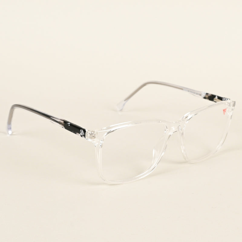 Voyage Transparent & Black Square Eyeglasses for Men & Women (V42002MG4774-C3)