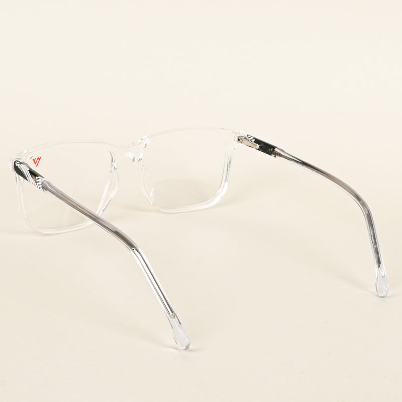 Voyage Transparent & Black Square Eyeglasses for Men & Women (V42002MG4774-C3)