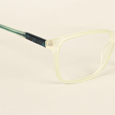 Voyage Transparent Yellow Square Eyeglasses for Men & Women (V42002MG4775-C4)