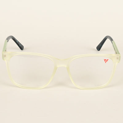 Voyage Transparent Yellow Square Eyeglasses for Men & Women (V42003MG4782-C4)