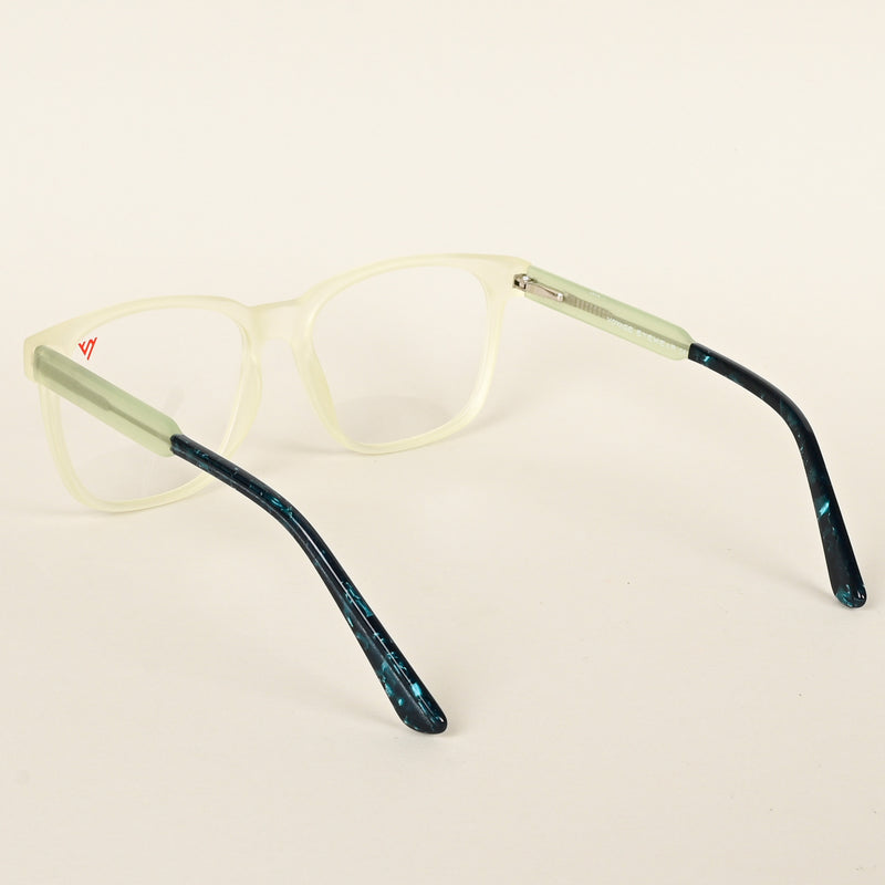 Voyage Transparent Yellow Square Eyeglasses for Men & Women (V42003MG4782-C4)