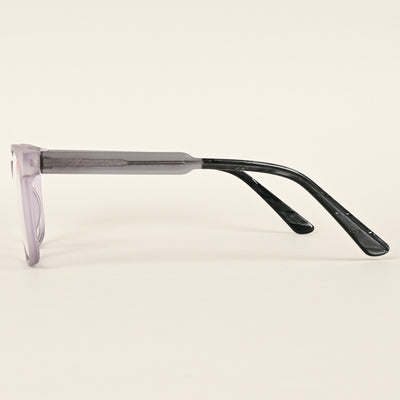 Voyage Transparent Purple Square Eyeglasses for Men & Women (V42003MG4784-C6)