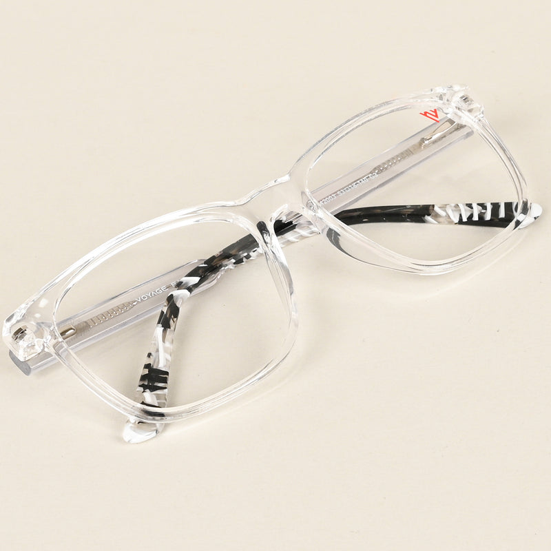 Voyage Transparent & Black Square Eyeglasses for Men & Women (V42003MG4781-C3)