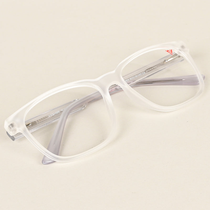 Voyage Transparent Square Eyeglasses for Men & Women (V42003MG4785-C7)