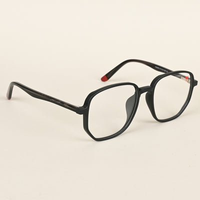 Voyage Matt Black Geometric Eyeglasses for Men & Women (V42005MG4794-C2)