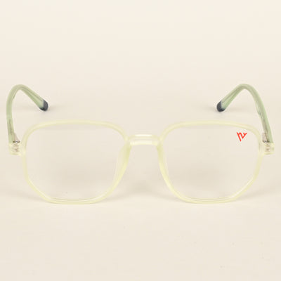 Voyage Transparent Yellow Geometric Eyeglasses for Men & Women (V42005MG4796-C4)