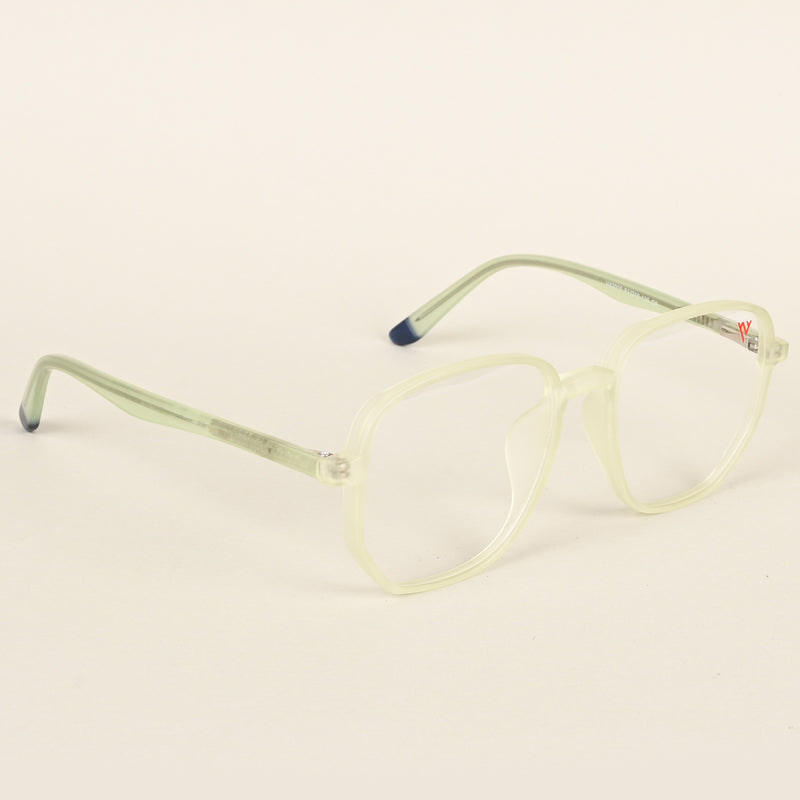 Voyage Transparent Yellow Geometric Eyeglasses for Men & Women (V42005MG4796-C4)