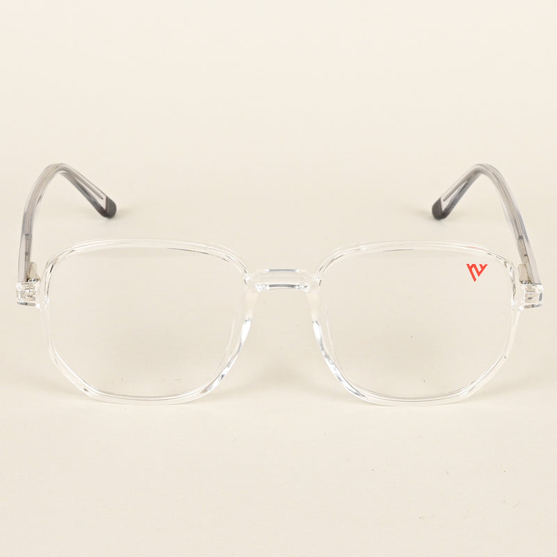 Voyage Transparent Geometric Eyeglasses for Men & Women (V42005MG4795-C3)