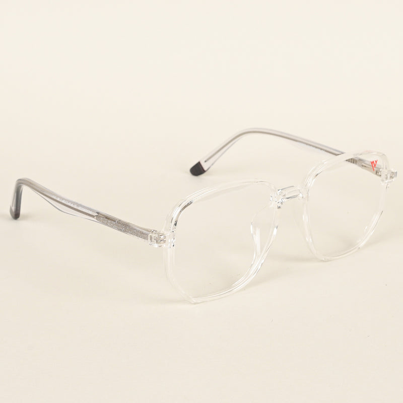 Voyage Transparent Geometric Eyeglasses for Men & Women (V42005MG4795-C3)