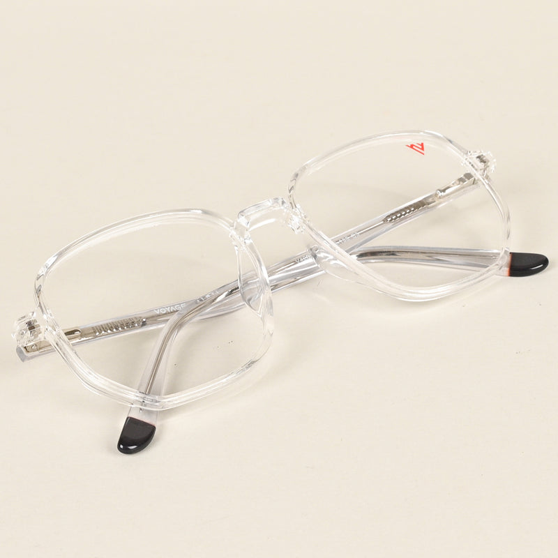 Voyage Transparent Geometric Eyeglasses for Men & Women (V42005MG4795-C3)
