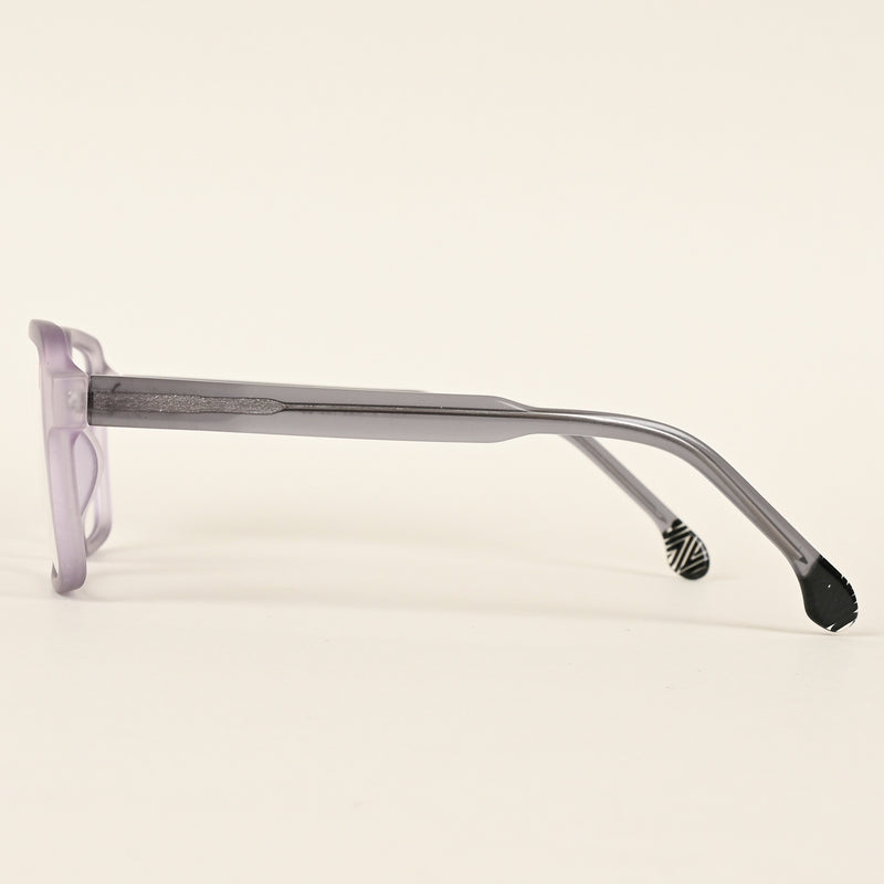 Voyage Transparent Purple Square Eyeglasses for Men & Women (V42004MG4791-C6)