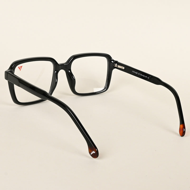 Voyage Shine Black Square Eyeglasses for Men & Women (V42004MG4786-C1)