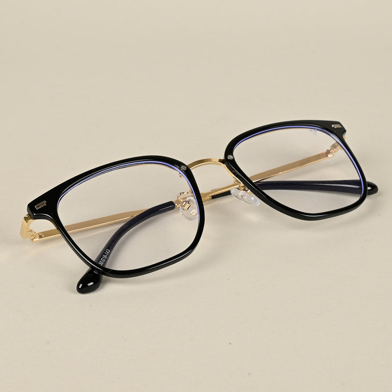 Voyage Black Square Eyeglasses for Men & Women (9417MG5095-C1)