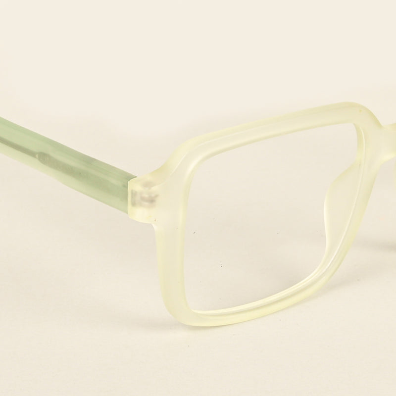 Voyage Transparent Yellow Square Eyeglasses for Men & Women (V42004MG4789-C4)
