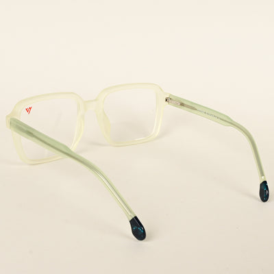 Voyage Transparent Yellow Square Eyeglasses for Men & Women (V42004MG4789-C4)