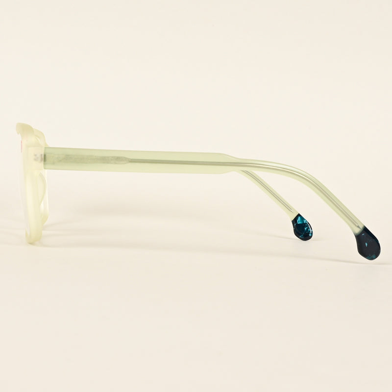 Voyage Transparent Yellow Square Eyeglasses for Men & Women (V42004MG4789-C4)